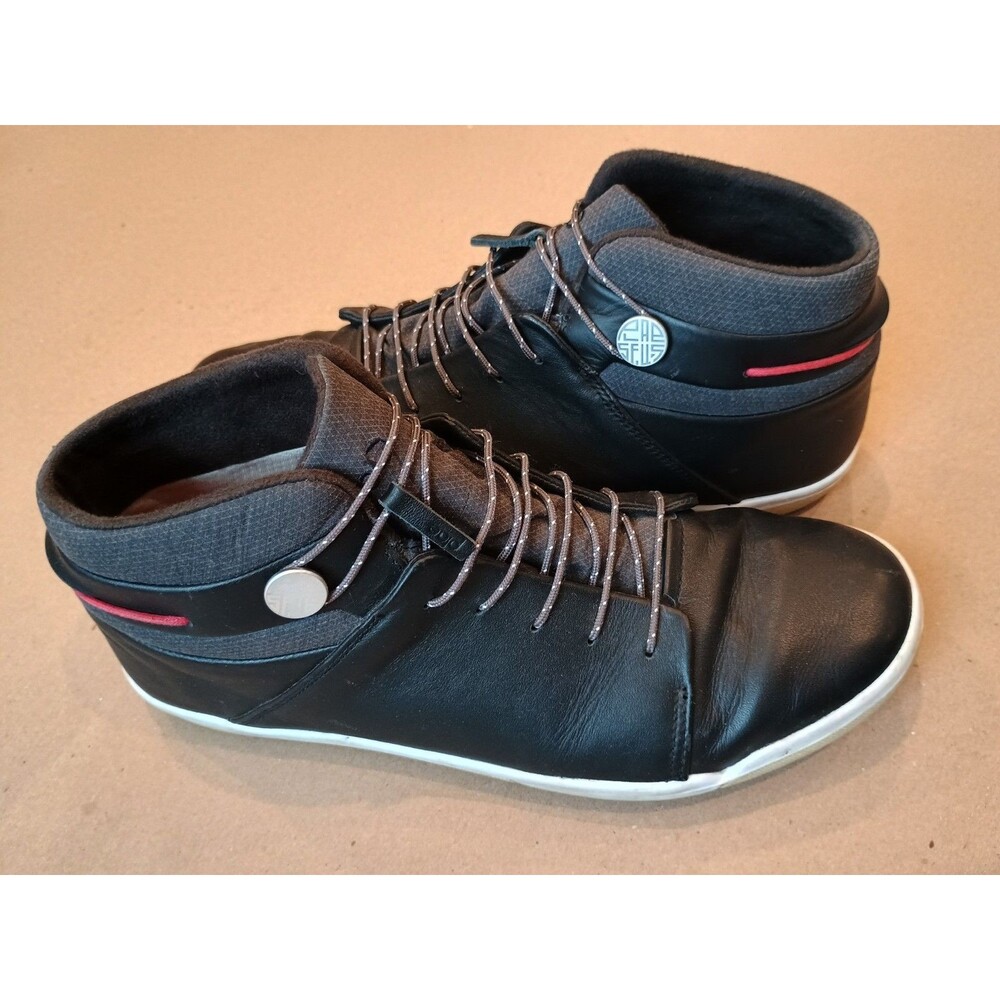 Plae Shoes Abra Black High Top Men’s Sz 10 Women's 11.5 EU 43 Leather Boot